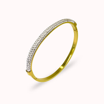 Zircon inset Band Bracelet