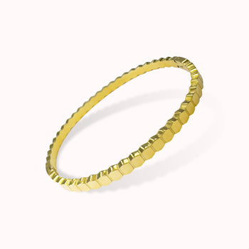 Geometric Sleek 18k bangle