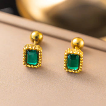 Emerald Stud Earrings