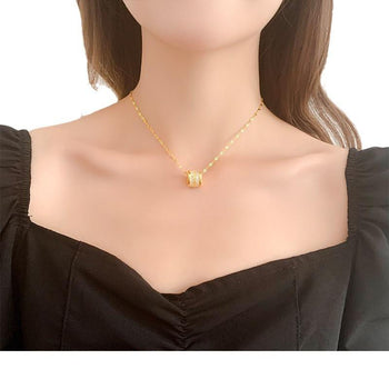 Drum Dazzle Gold Necklace