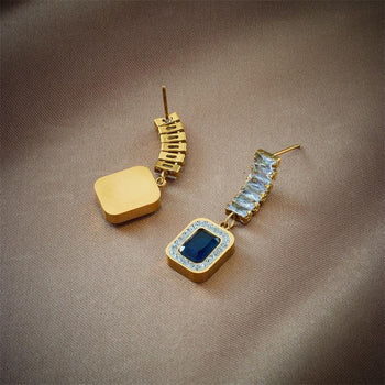 Sapphire Midnight Dangling Earrings