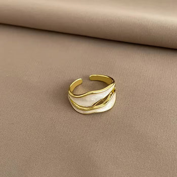 Luna Double Layer Mother of Pearl Ring