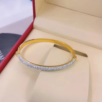 Zircon inset Band Bracelet