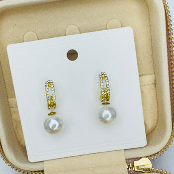 Gold Peals Drops Earrings