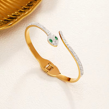 Zircon SnakeCoil 18K bracelet