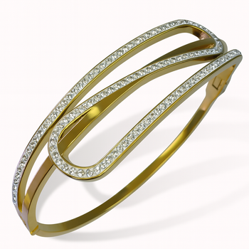 Z-Luxe Wave Bangle Bracelet
