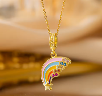 Celestial Rainbow Starfall Necklace