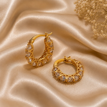 Golden Ice Bali Earrings