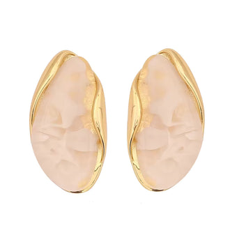 Classy Ivory Peach Stud Earrings