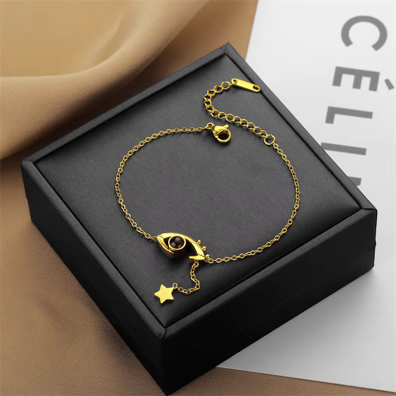 EvilEye Dangle Chain Bracelet