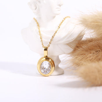 Crystal Gemstone Pendant Necklace