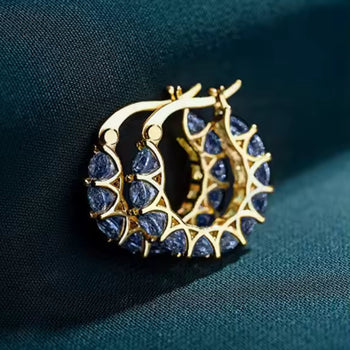 Sapphire Glow Bali Earrings