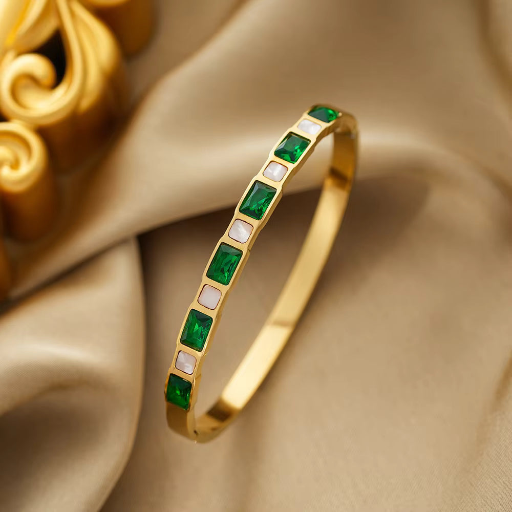 Emerald Ivory Bangle