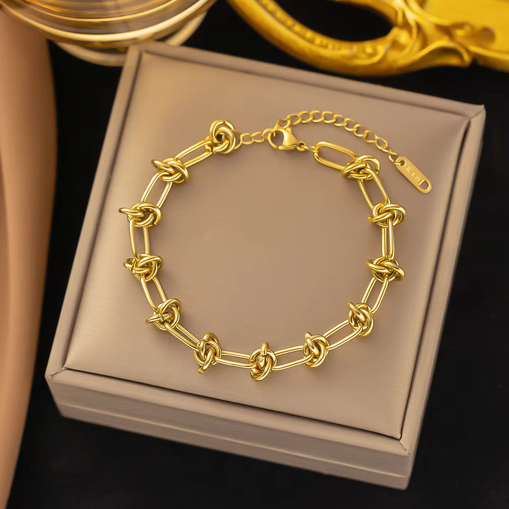 Golden Knot Chain Bracelet