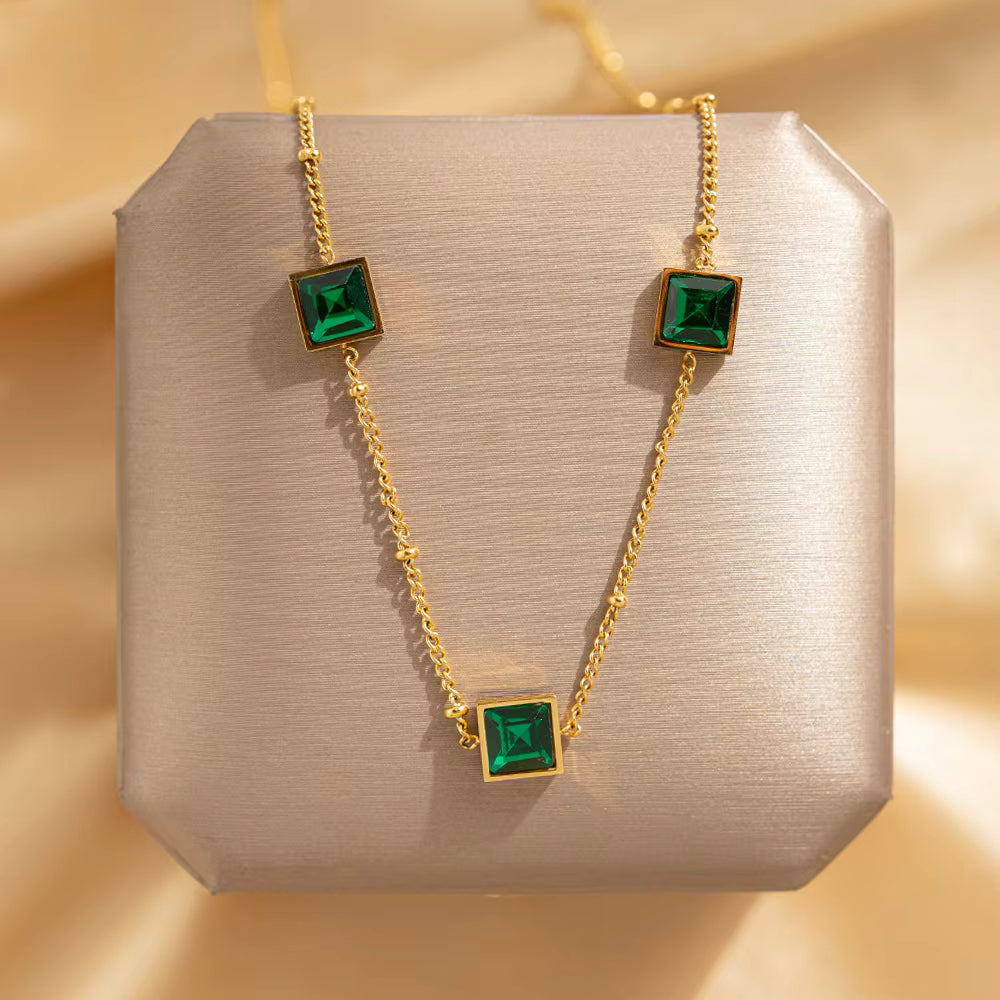 Trinity Emerald Necklace