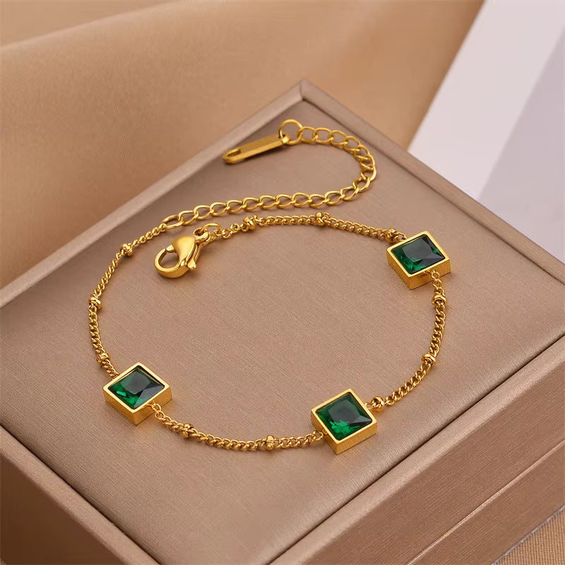 Emerald Veil Bracelet