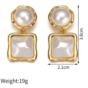 Duchess Imperial Ivory Dual-Shape Earrings