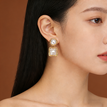 Duchess Imperial Ivory Dual-Shape Earrings