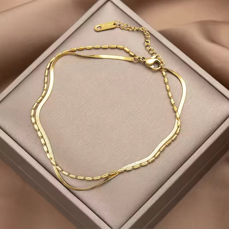 Bold Double Chain Bracelet