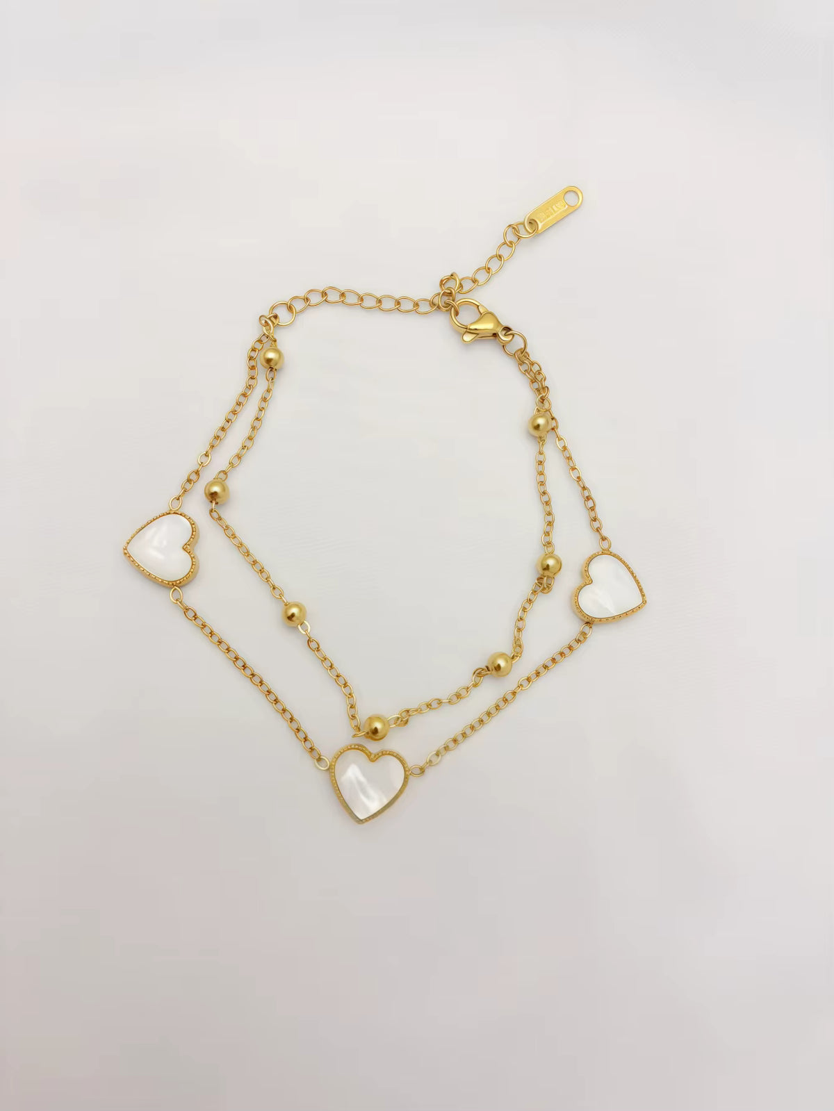 Dainty Double Layered Shell Bracelet