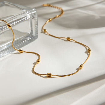 Bead Chain Round Snake Chain Necklace 41+5cm