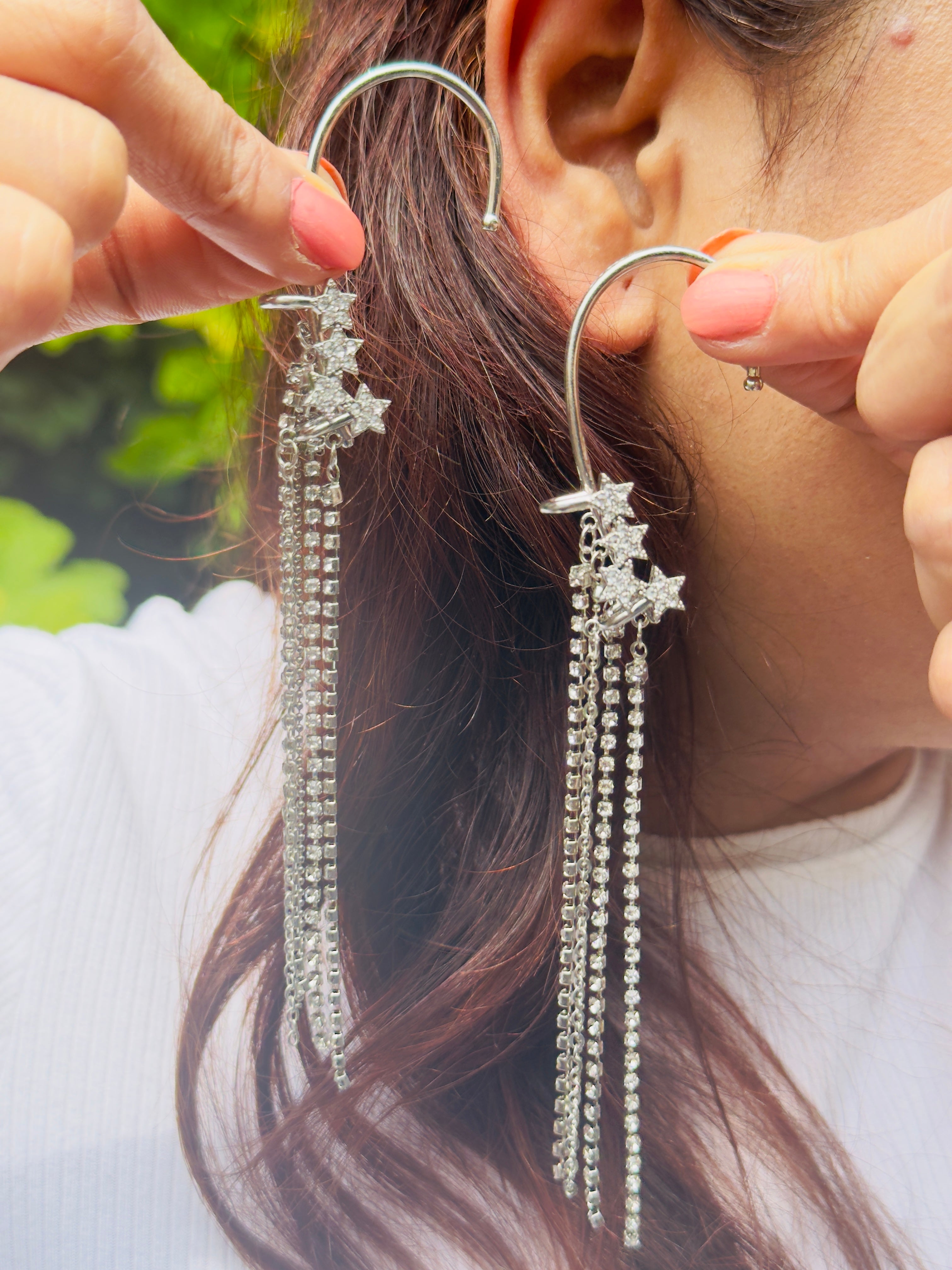Shimmering Zircon Chain Drop