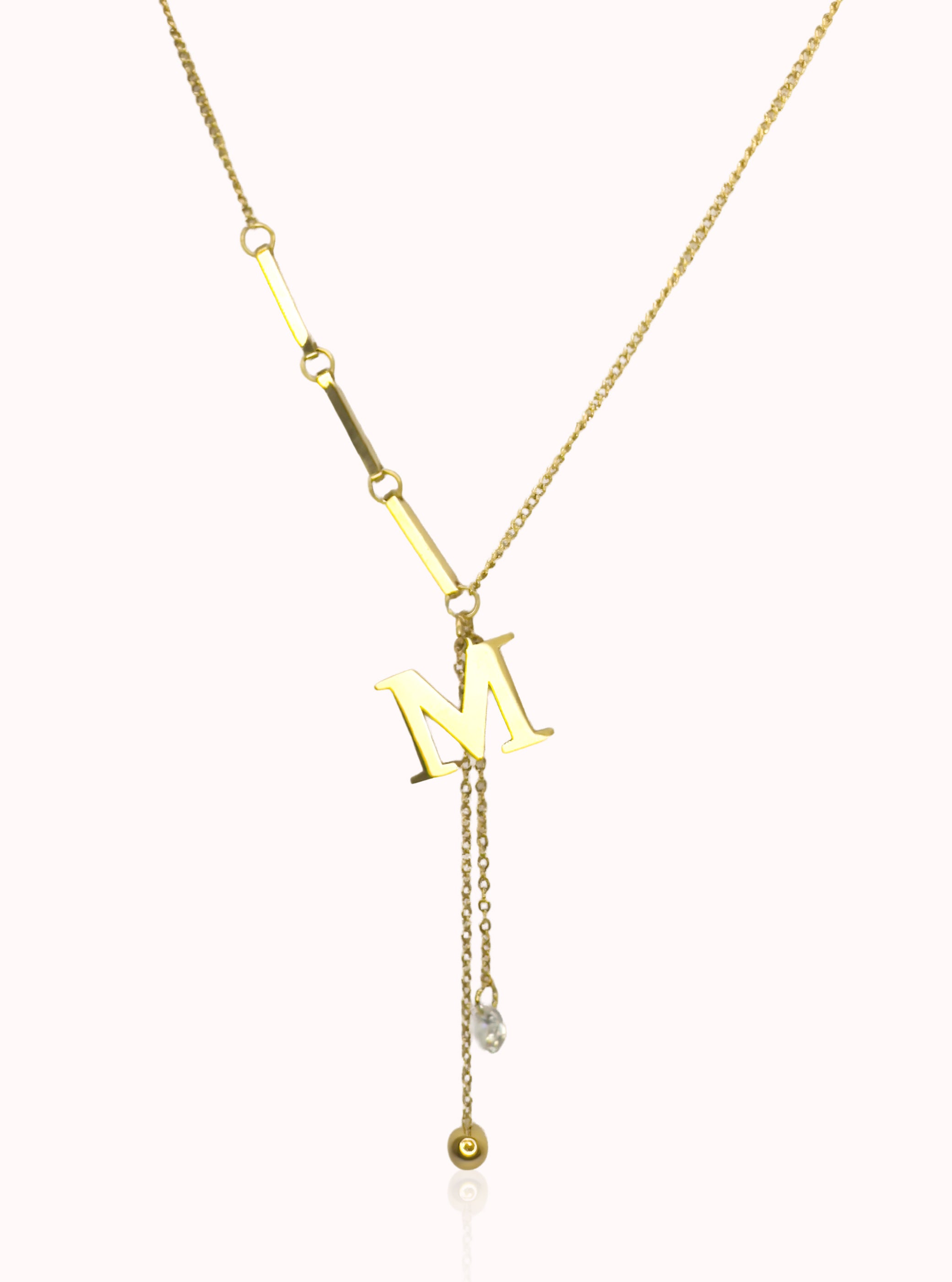 M Drop Necklace