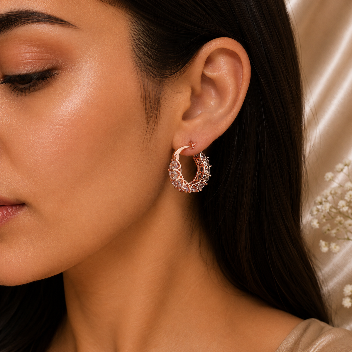 Rose Glow Bali Earrings