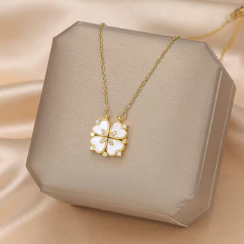 Open Four-leaf Clover Necklace