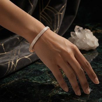 Z-Luxe Rose Gold Wave Bangle Bracelet