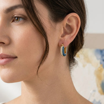 Royal Peacock Stud Earrings
