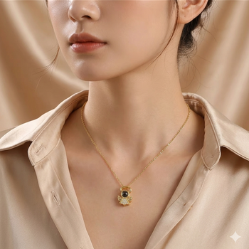 Gold Protection Angel Necklace
