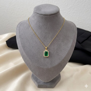 Gold Emerald Necklace