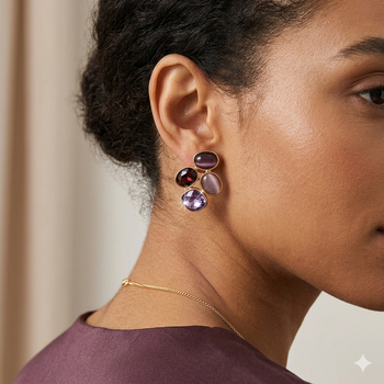 Mystic Lavender Cat Eye Earrings